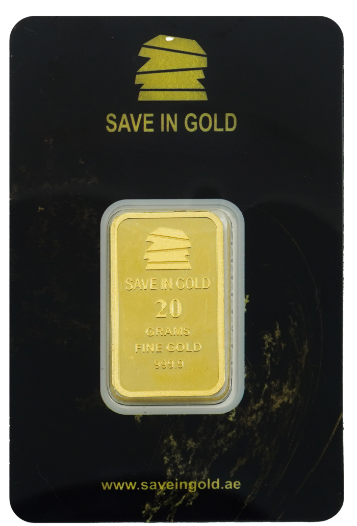20-gram gold bar front close-up