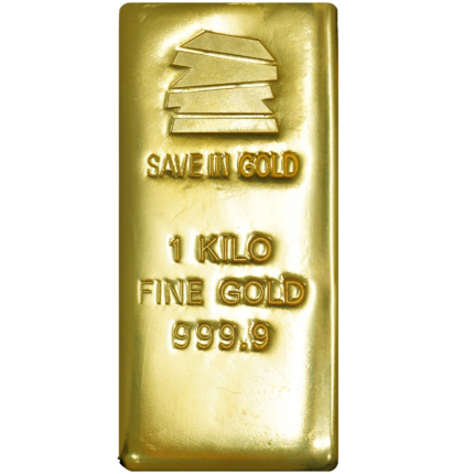 One-kilogram gold bar with a stunning polished finish