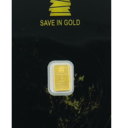 1-gram gold bar front view