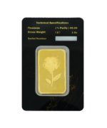1-ounce gold bar back view