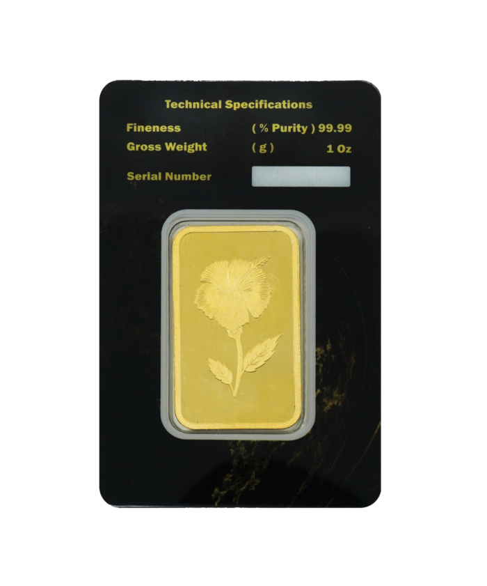 1-ounce gold bar back view
