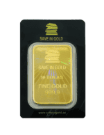 10 tolas gold bar front view with detailed engraving