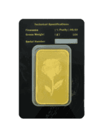 100-gram gold bar back view