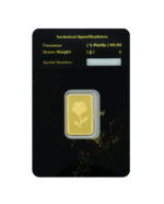 5-gram gold bar back design